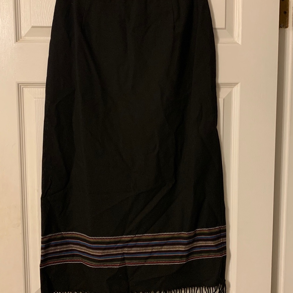 Black fringe skirt